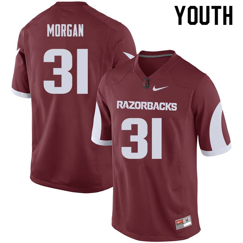 Youth #31 Grant Morgan Arkansas Razorback College Football Jerseys Sale-Cardinal